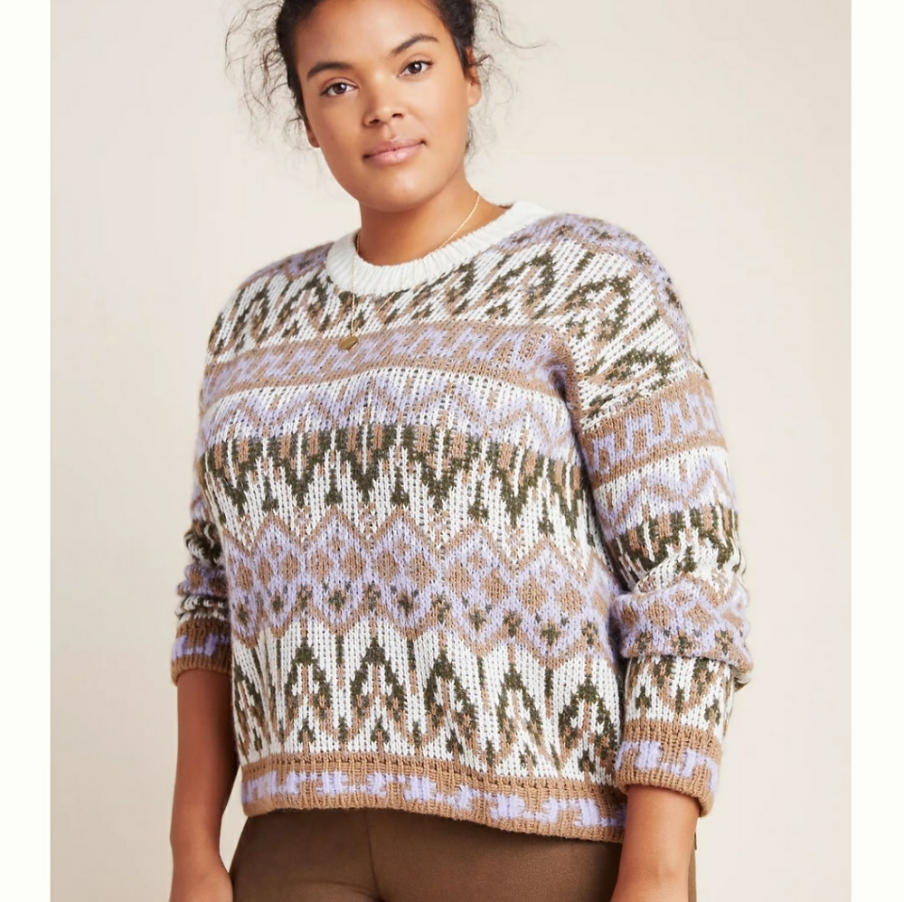 NWT! Anthropologie Fabiana Fair Isle Pullover Sweater